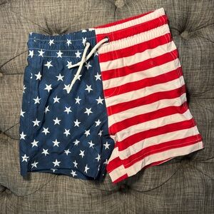 Old Navy Kids Swim Trunks - Blue, Red & White